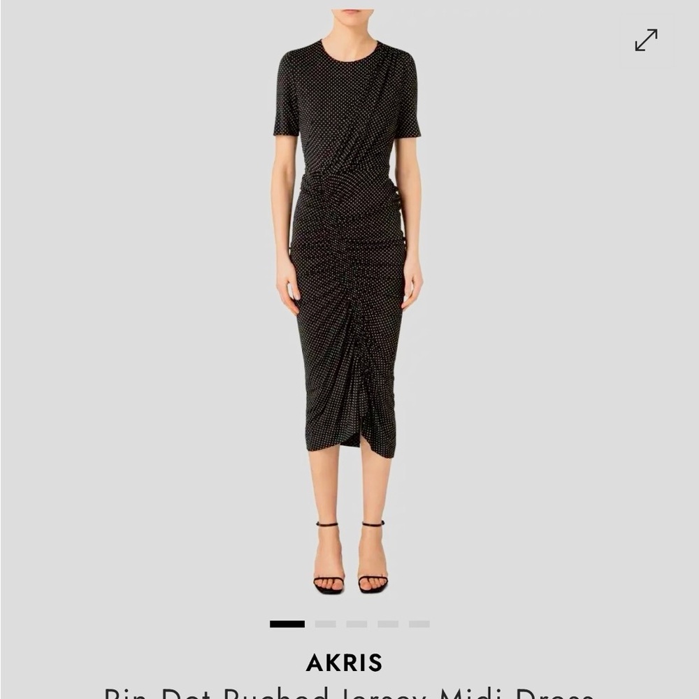 Akris Punto Ruched Jersey Midi Dress
